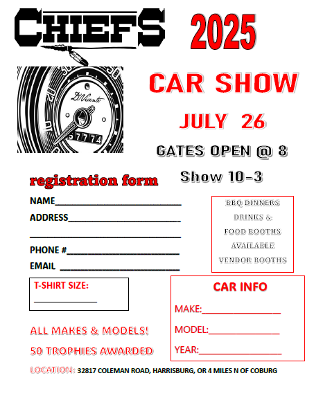 Chiefs Car Show July 26